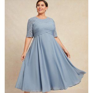 JJ's House NWT Mother of Bride Dress Dusty Blue | Size 18W